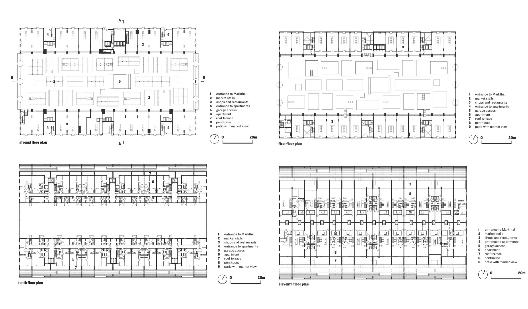 Markthal Rotterdam：垂直折叠的城市生活秀