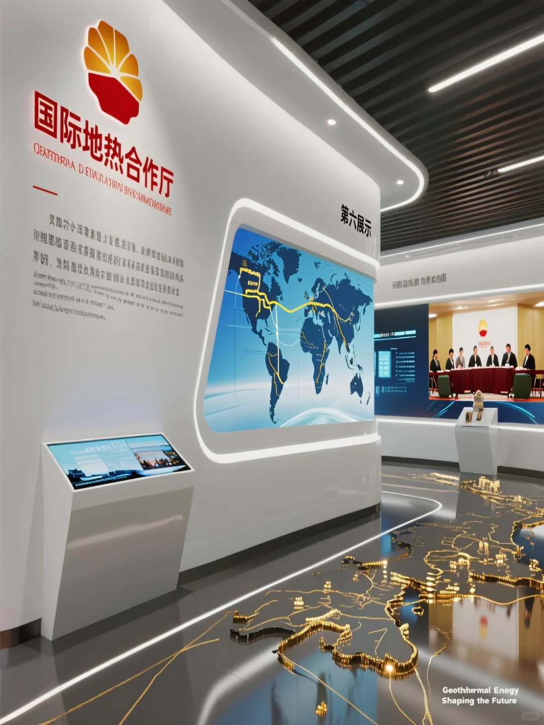中石油地热开发展厅成为摸得到的地心熔岩！