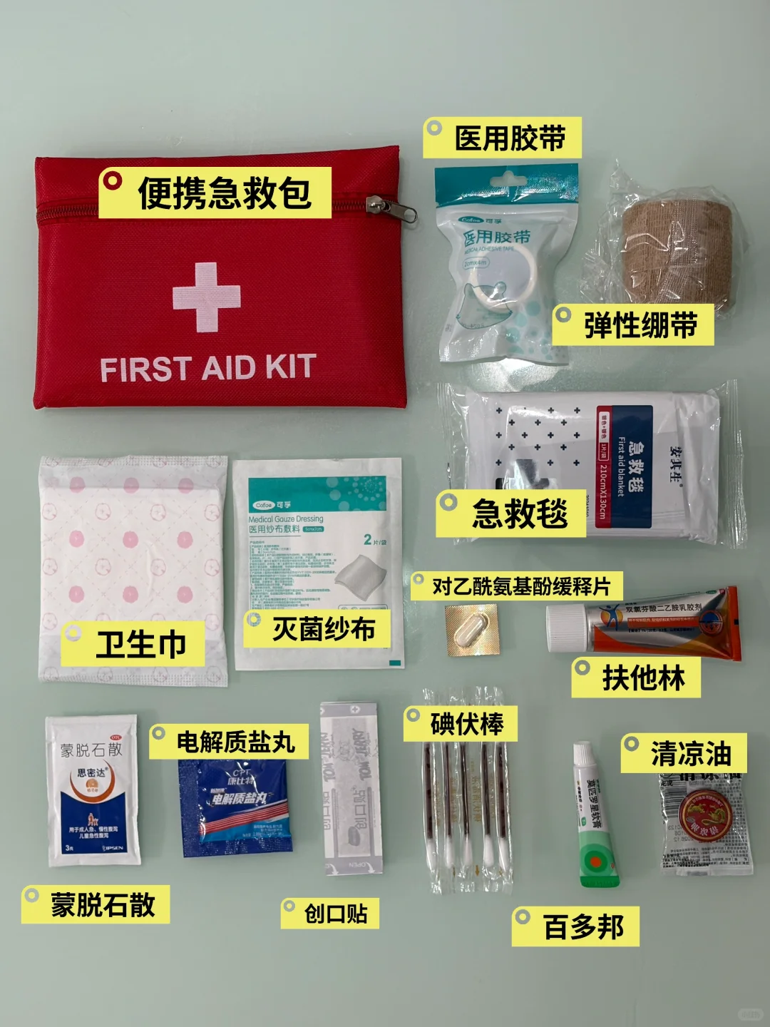 户外实用急救包13件套，建议直接抄