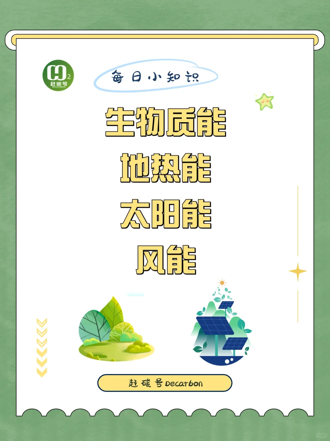 双碳小知识｜地热能、太阳能、风能☀️