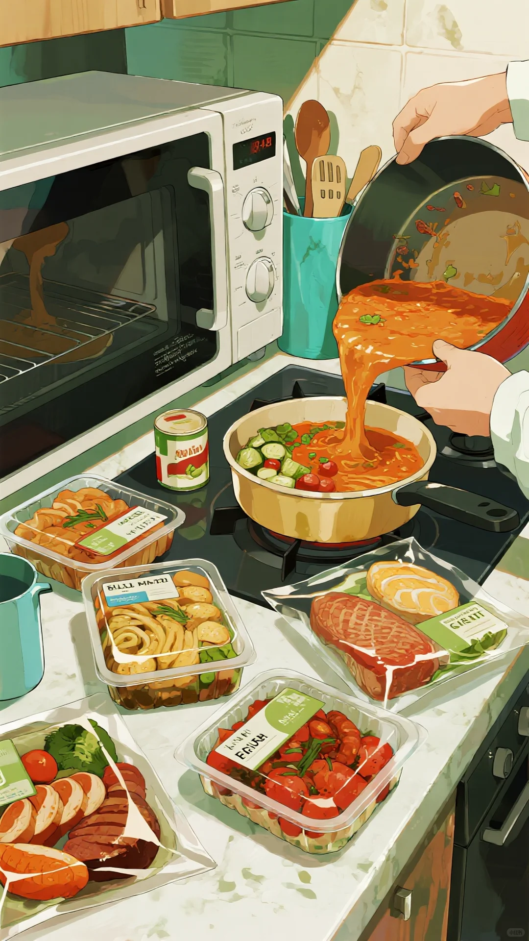 这么多“美味”预制菜，用微波炉出摊啦?