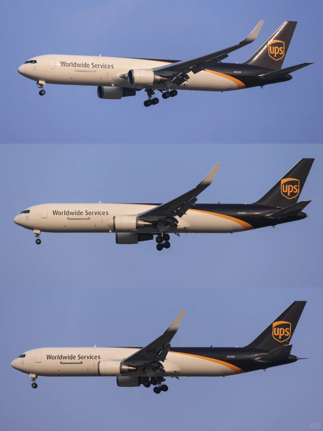 快递公司：圆通，UPS，顺丰B767货机