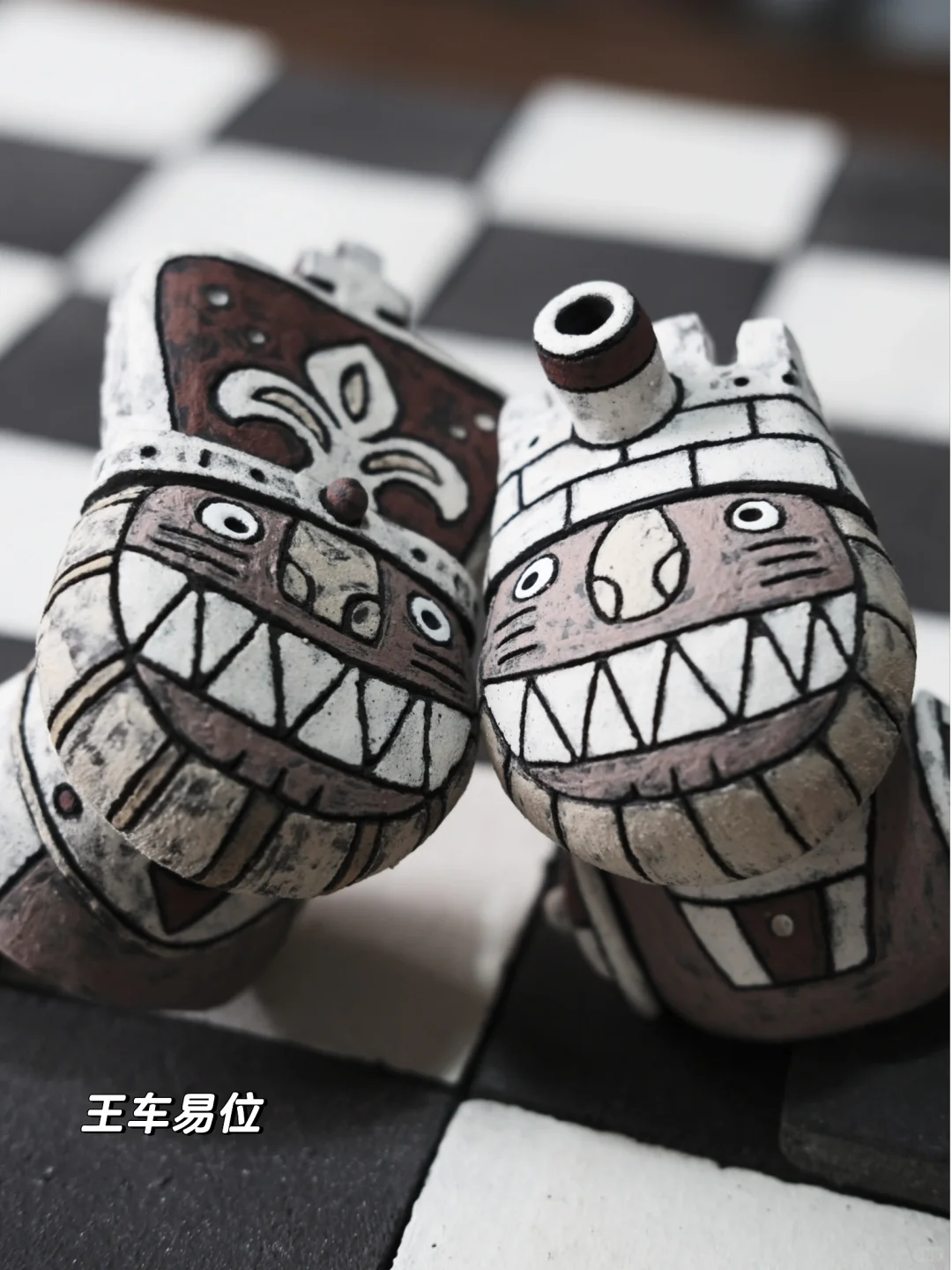 自己动手做了一副国际象棋♟️熊vs狮子