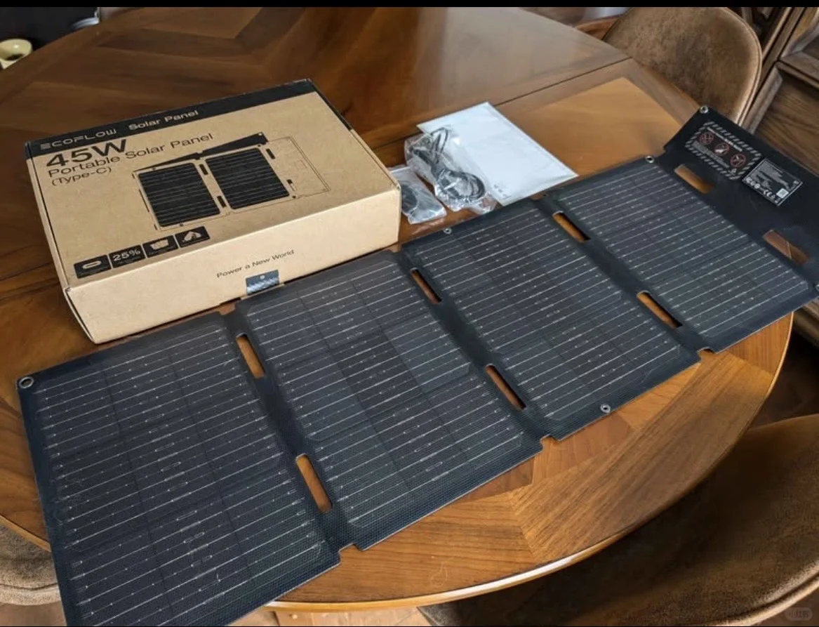 正浩ecoflow 45W太阳能板使用感受