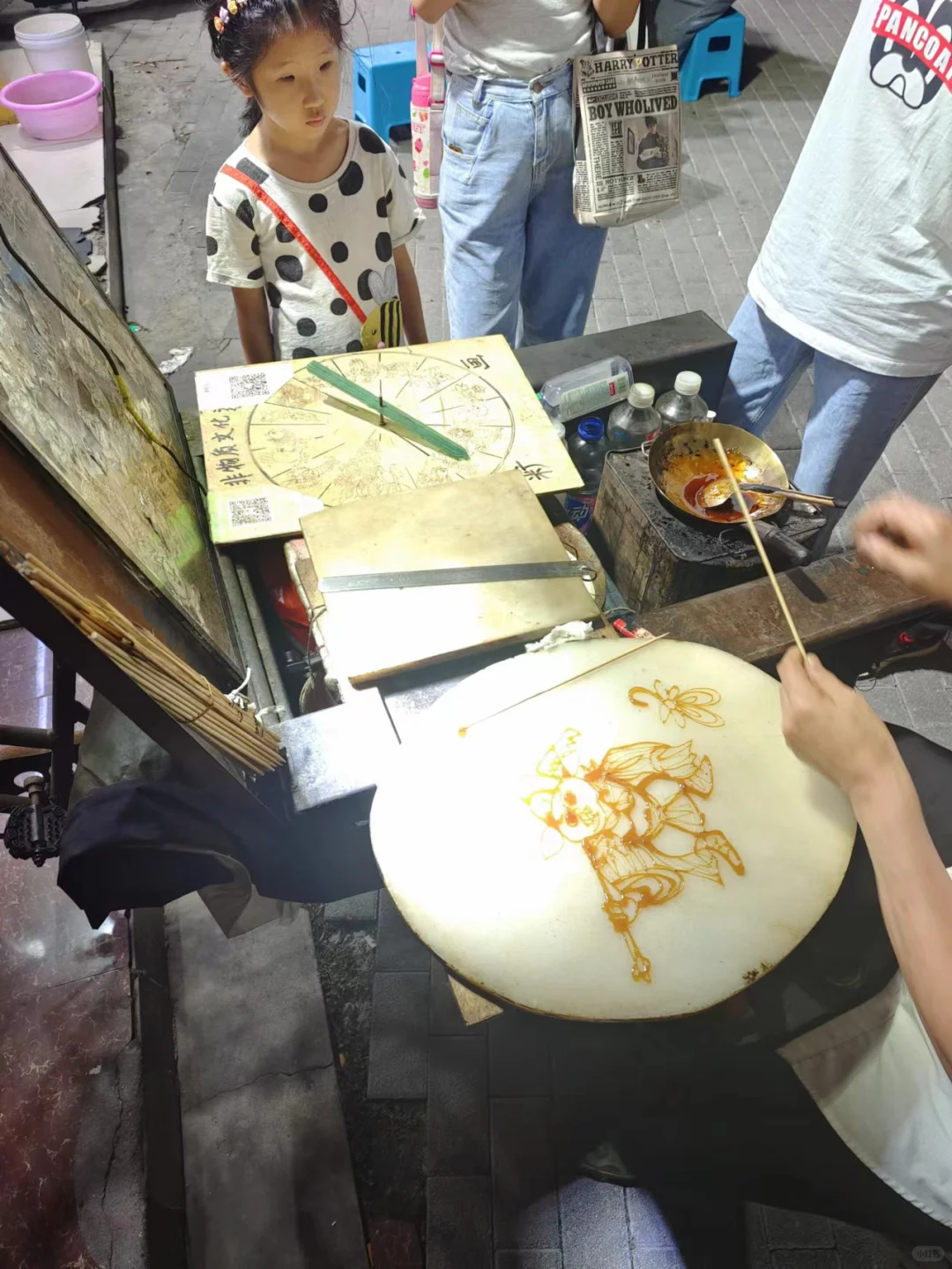 小时候的画糖人