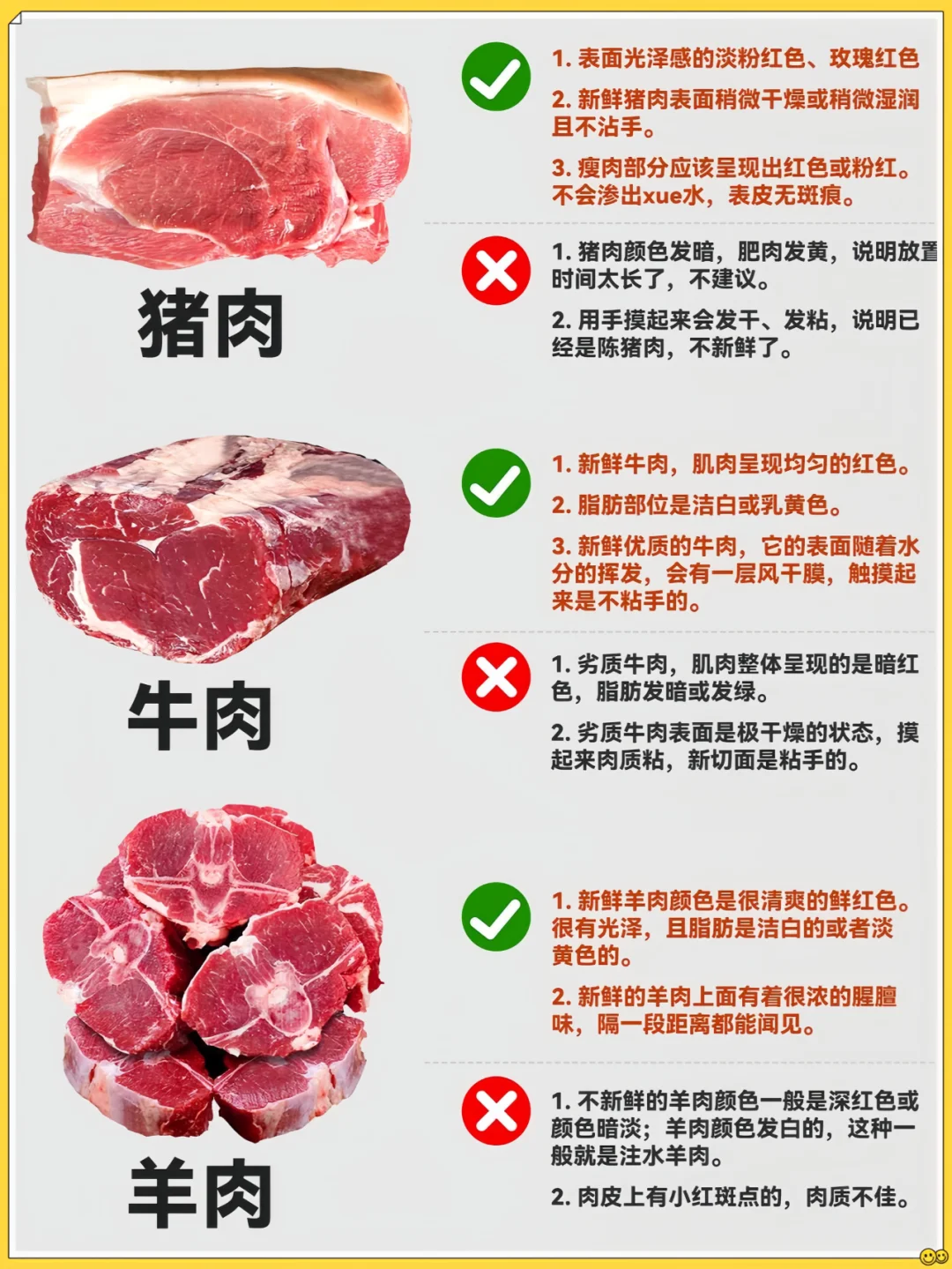 常见肉类挑选技巧?一文讲清楚‼️