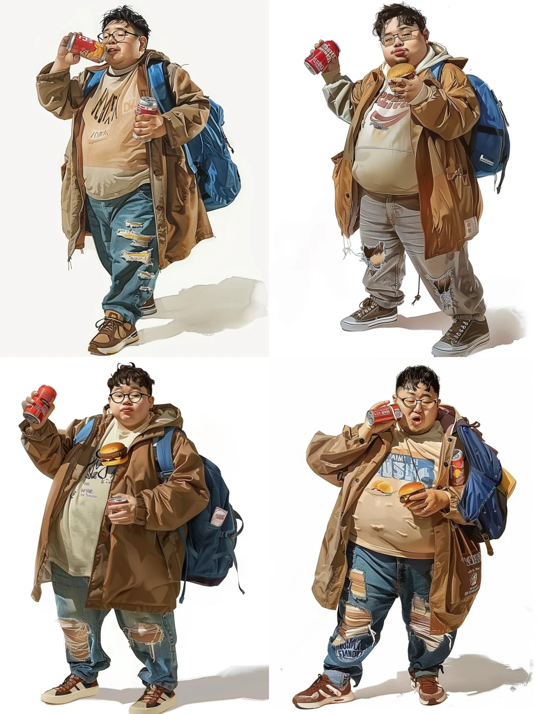 速写素材分享——喝可乐?