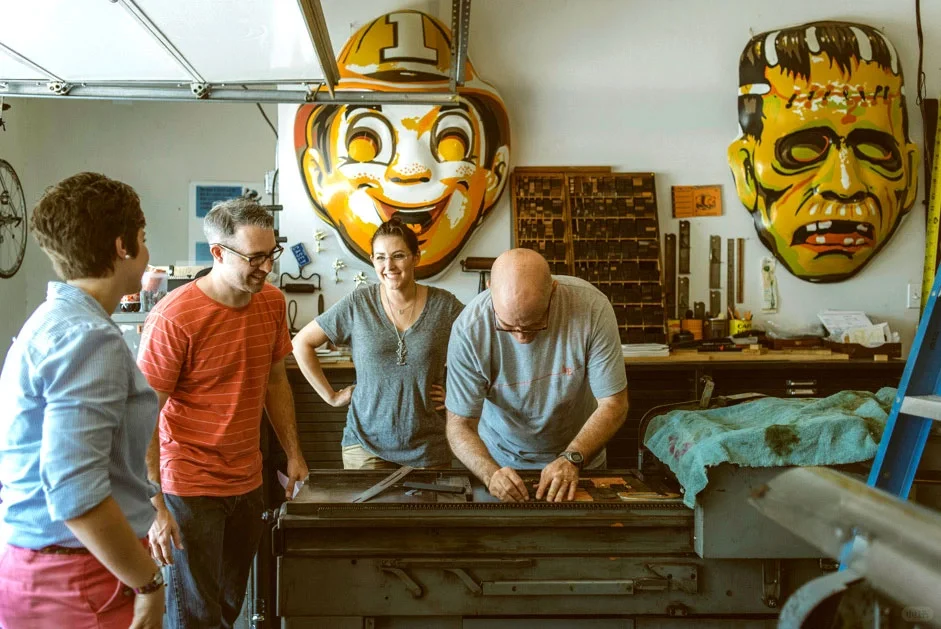 木活字+凸版打样机(版画机)