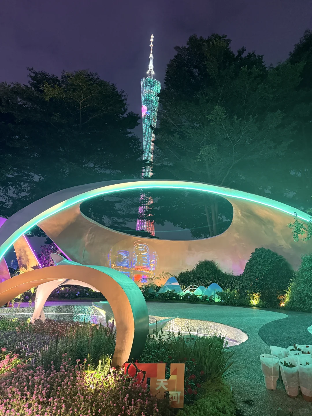 亮灯了！！广州的浪漫是花城给的！！