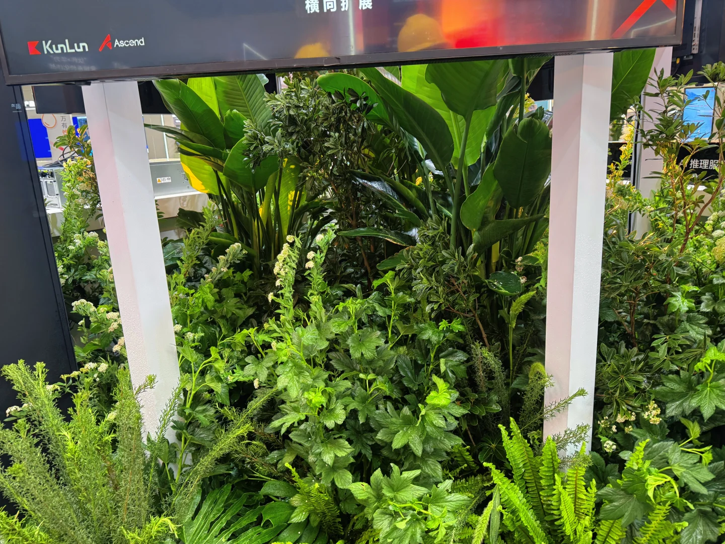 华为2025年供应商大会展台植物装饰