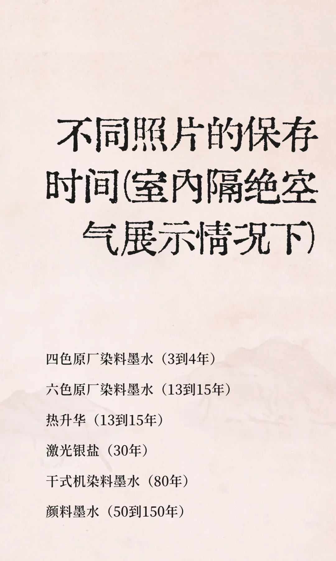 照片要想留一辈子就别选错了