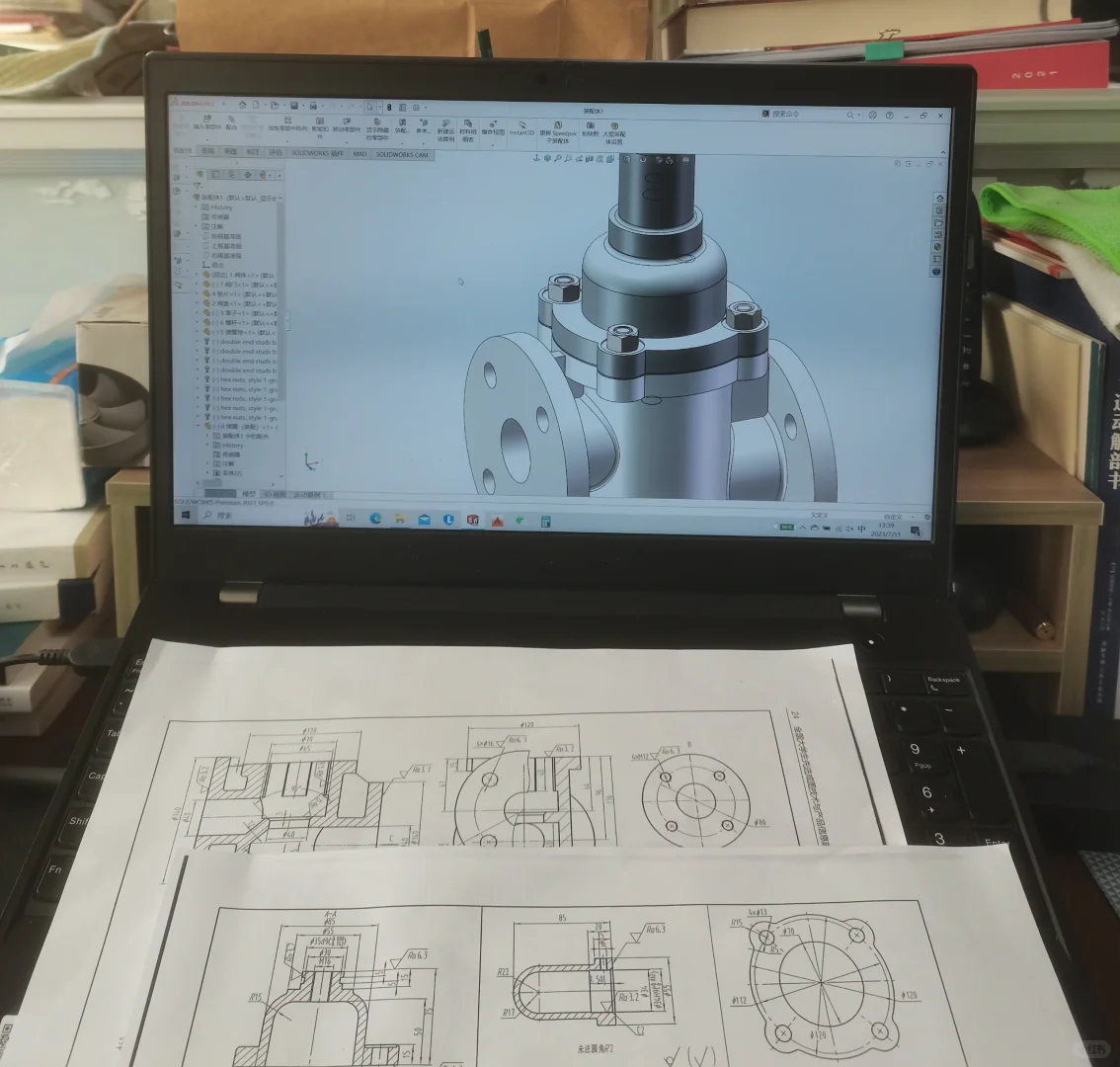 solidworks绘制—溢流阀
