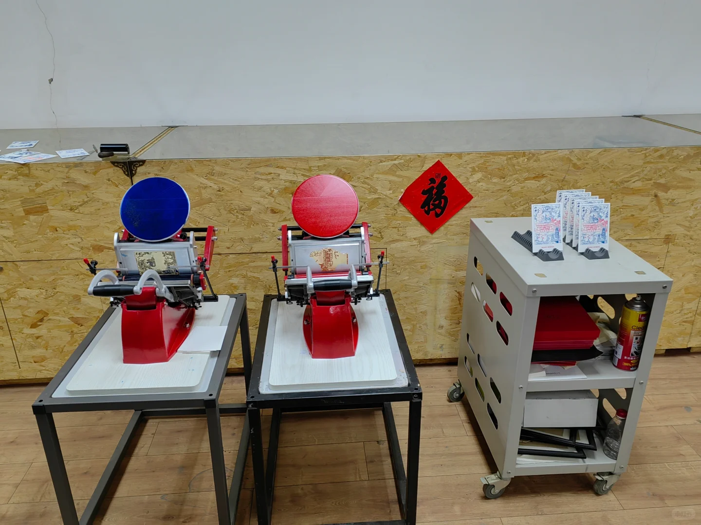 实物拍摄手动凸版印刷机