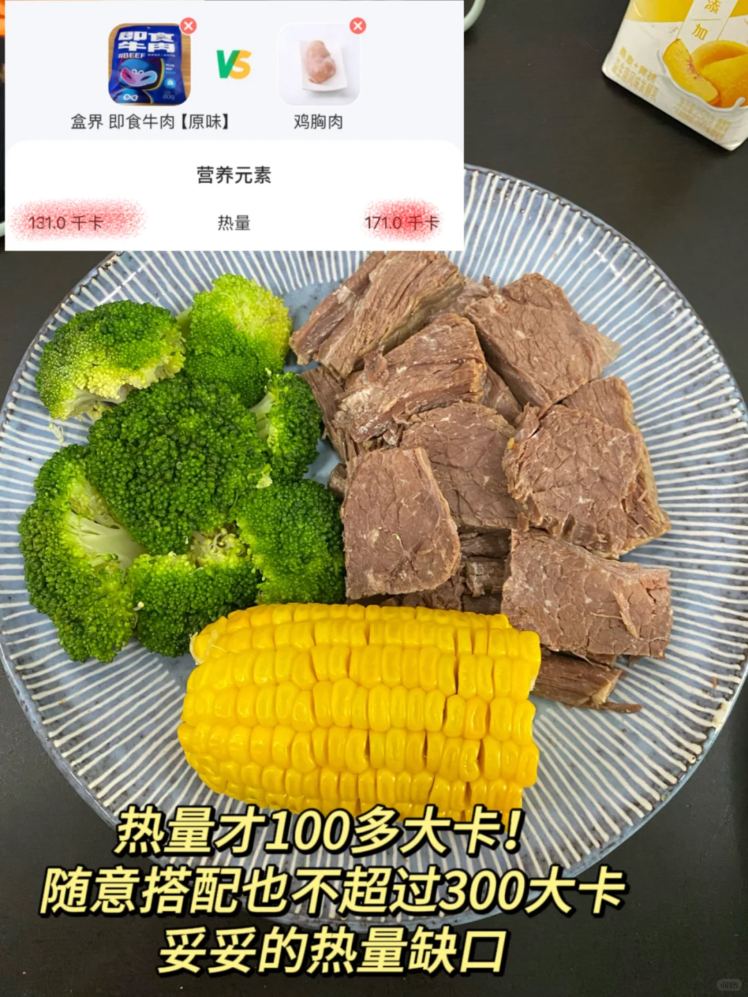 当你控卡期晚上天天吃牛肉后