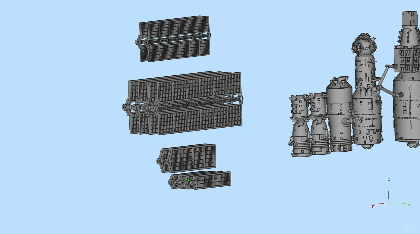 1/700 “天宫”空间站 模型 素模