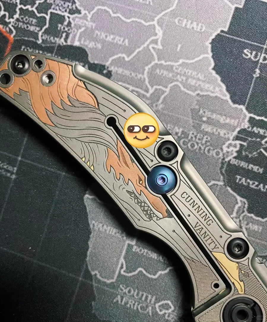 刀柄私人定制图案雕刻加工改装DIY镶嵌