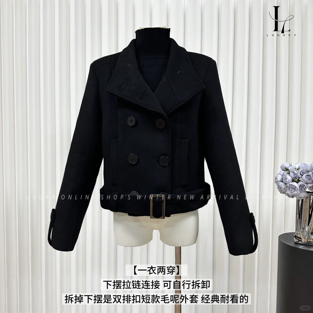 ranran这件黑色大衣 面料已经确定好了✅