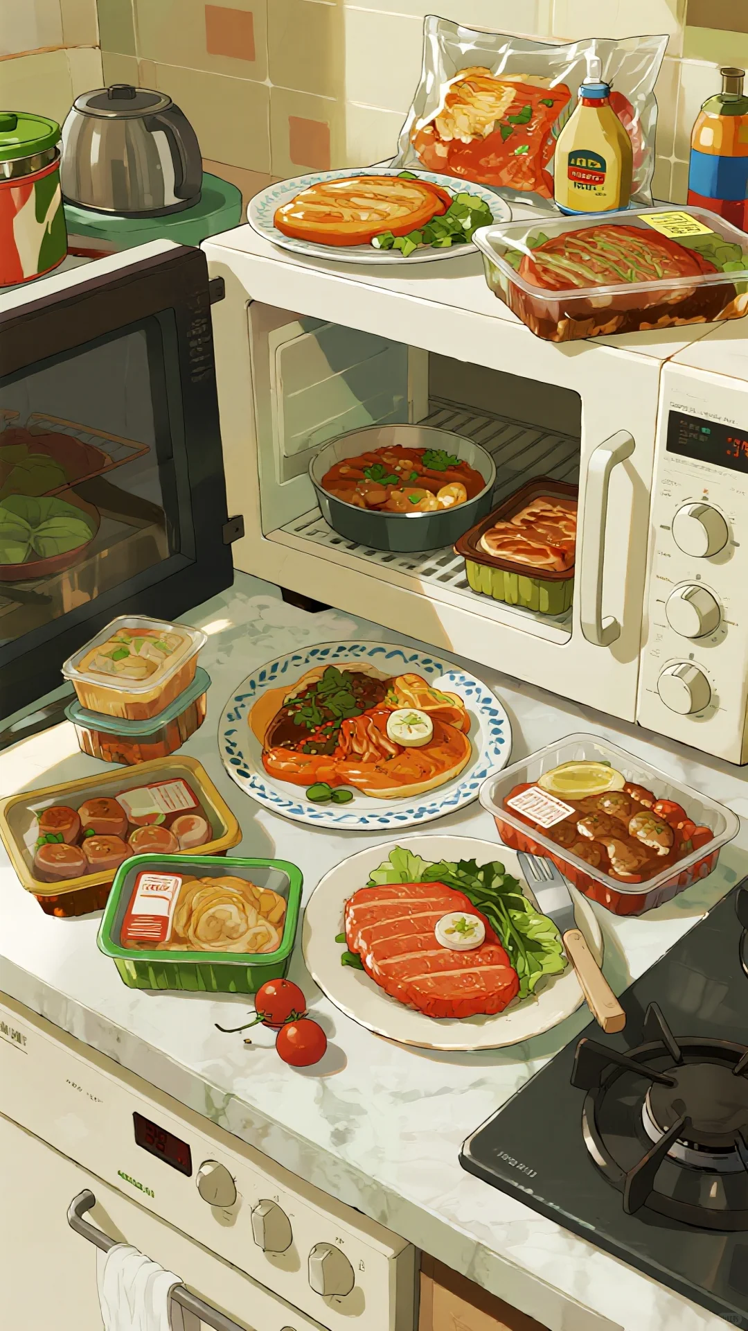 这么多“美味”预制菜，用微波炉出摊啦?