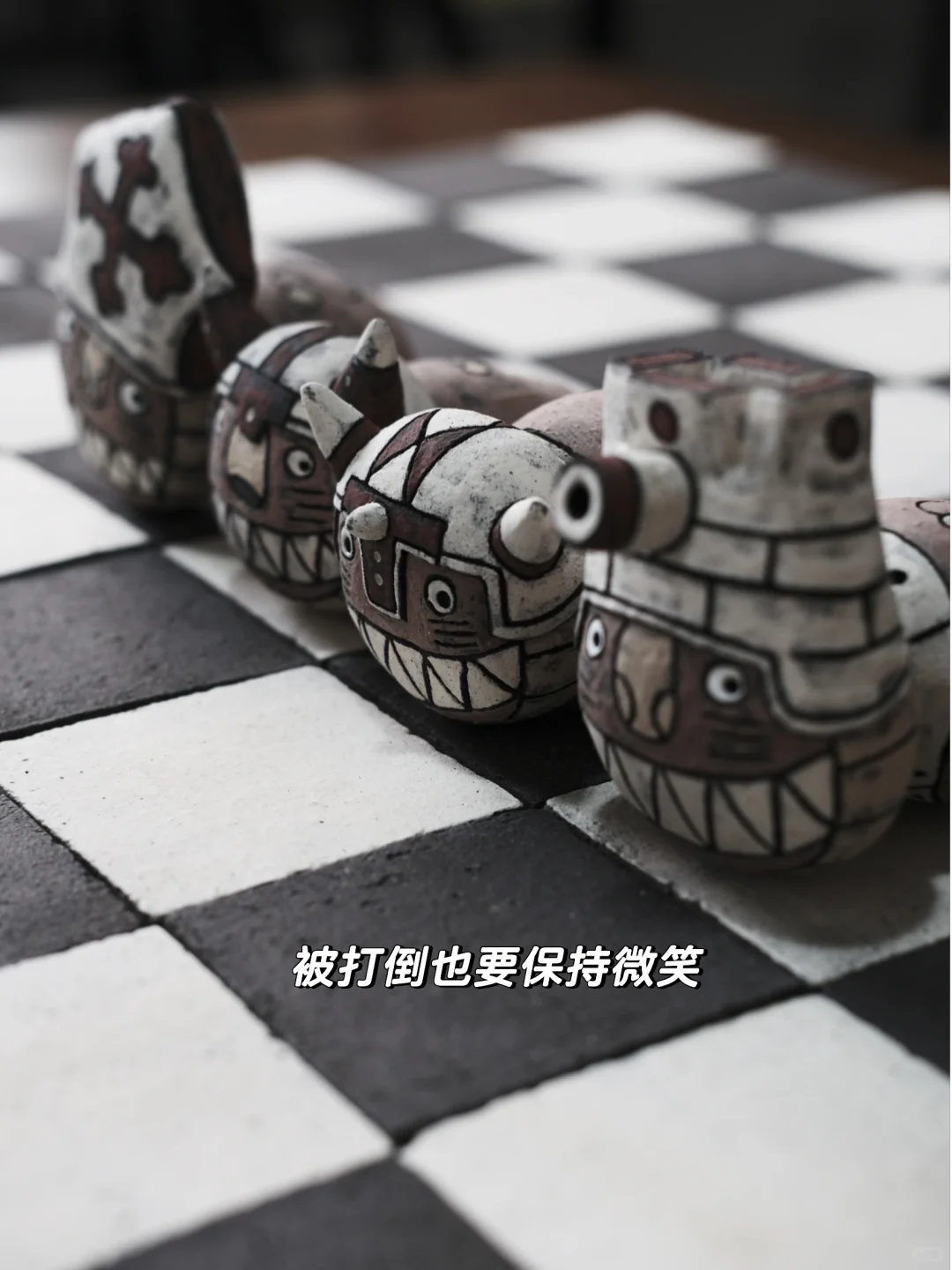自己动手做了一副国际象棋♟️熊vs狮子