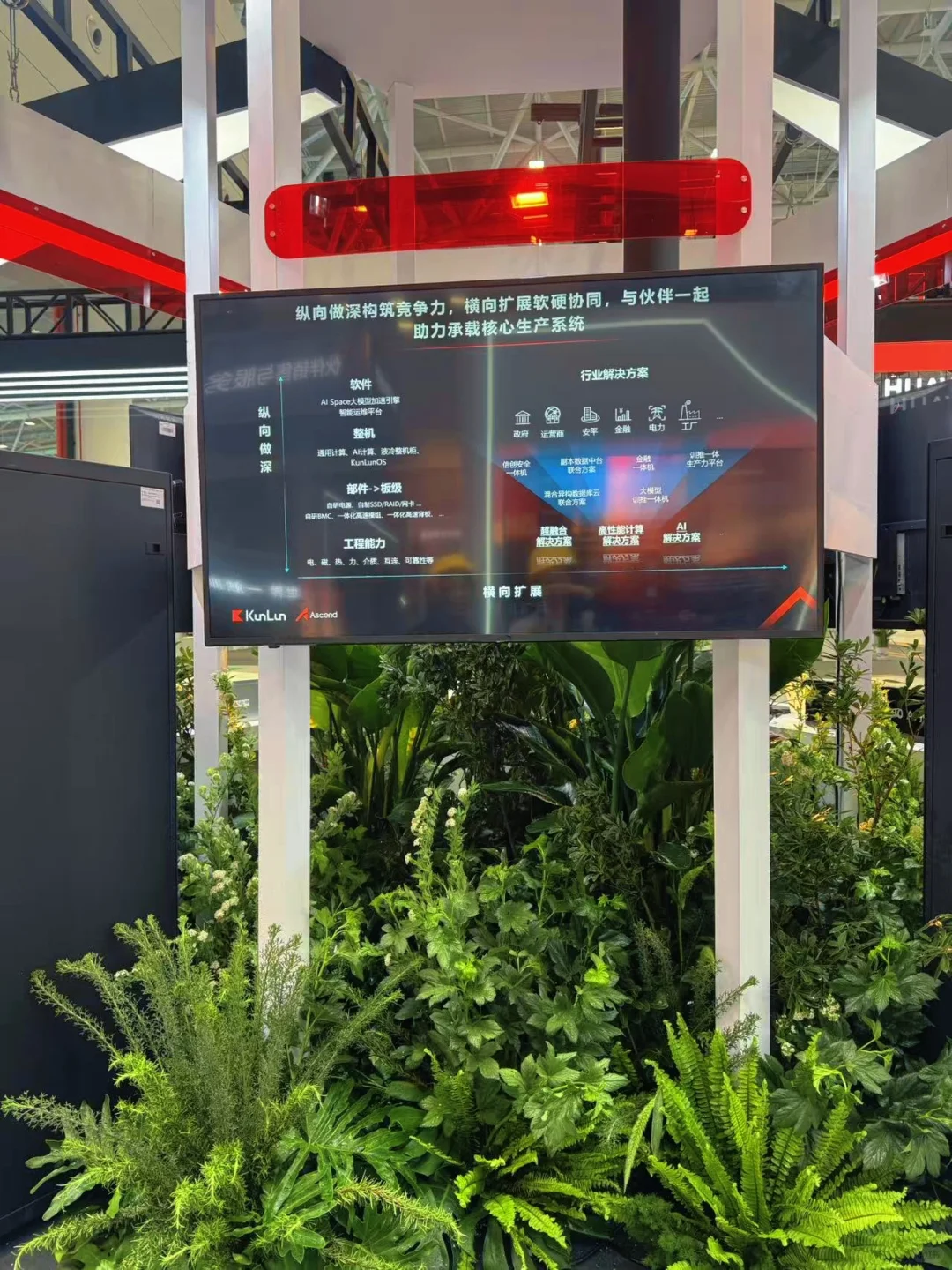 华为2025年供应商大会展台植物装饰