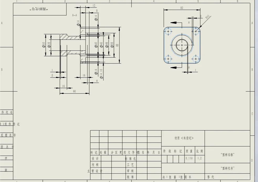 阀体接头三维建模转二维