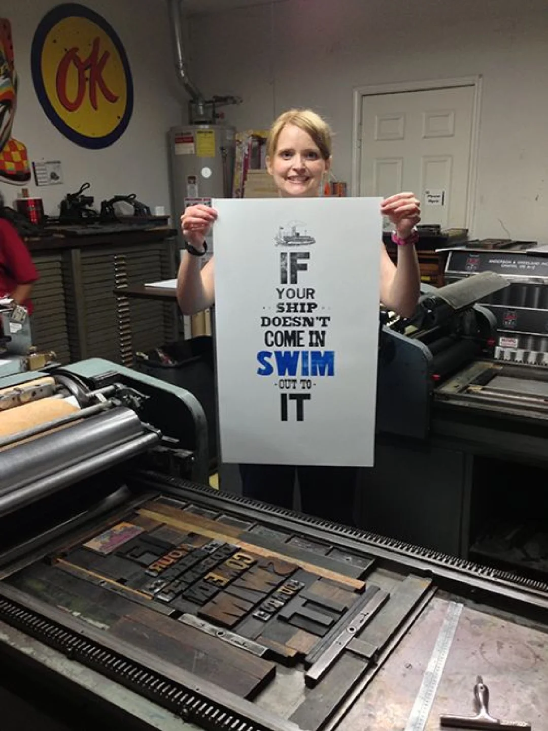 木活字+凸版打样机(版画机)