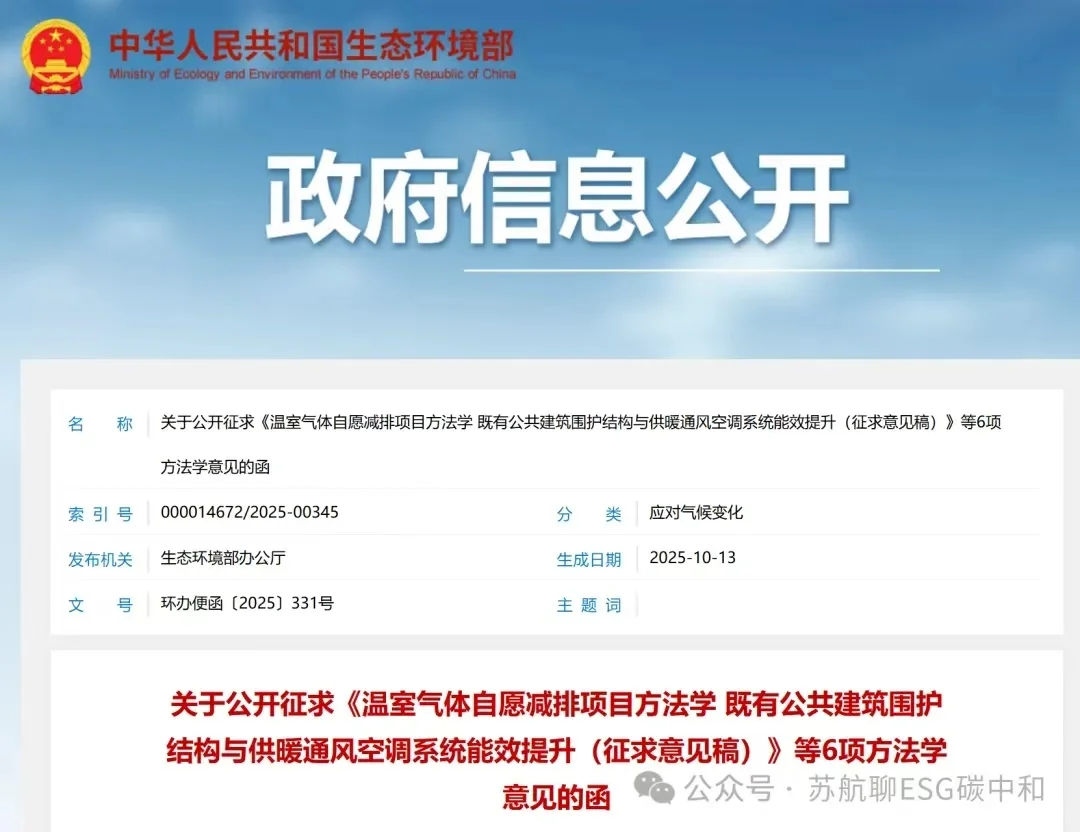 CCER第五批方法学来啦