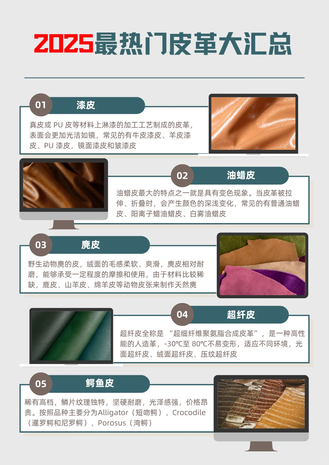 2025年最新皮革汇总来啦