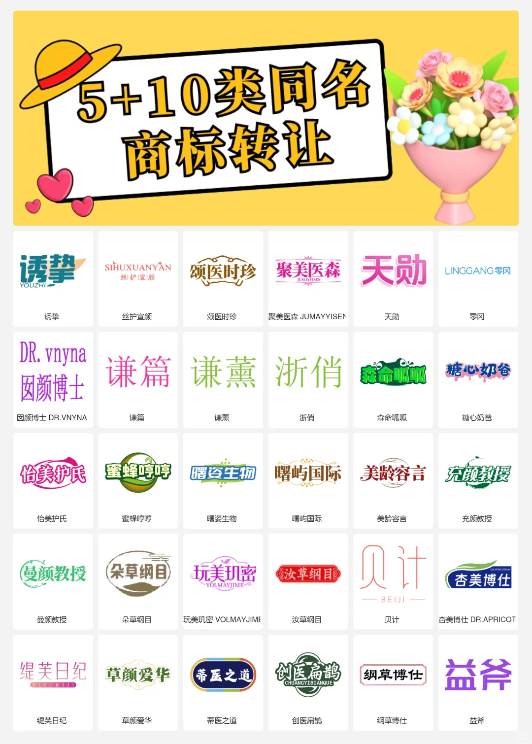 5类和10类 中药 滋补品 医疗器械商标转让