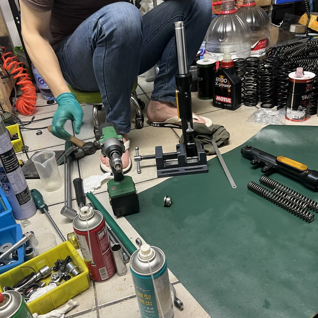 Mzmix原厂避震定重更换加强弹簧和避震油