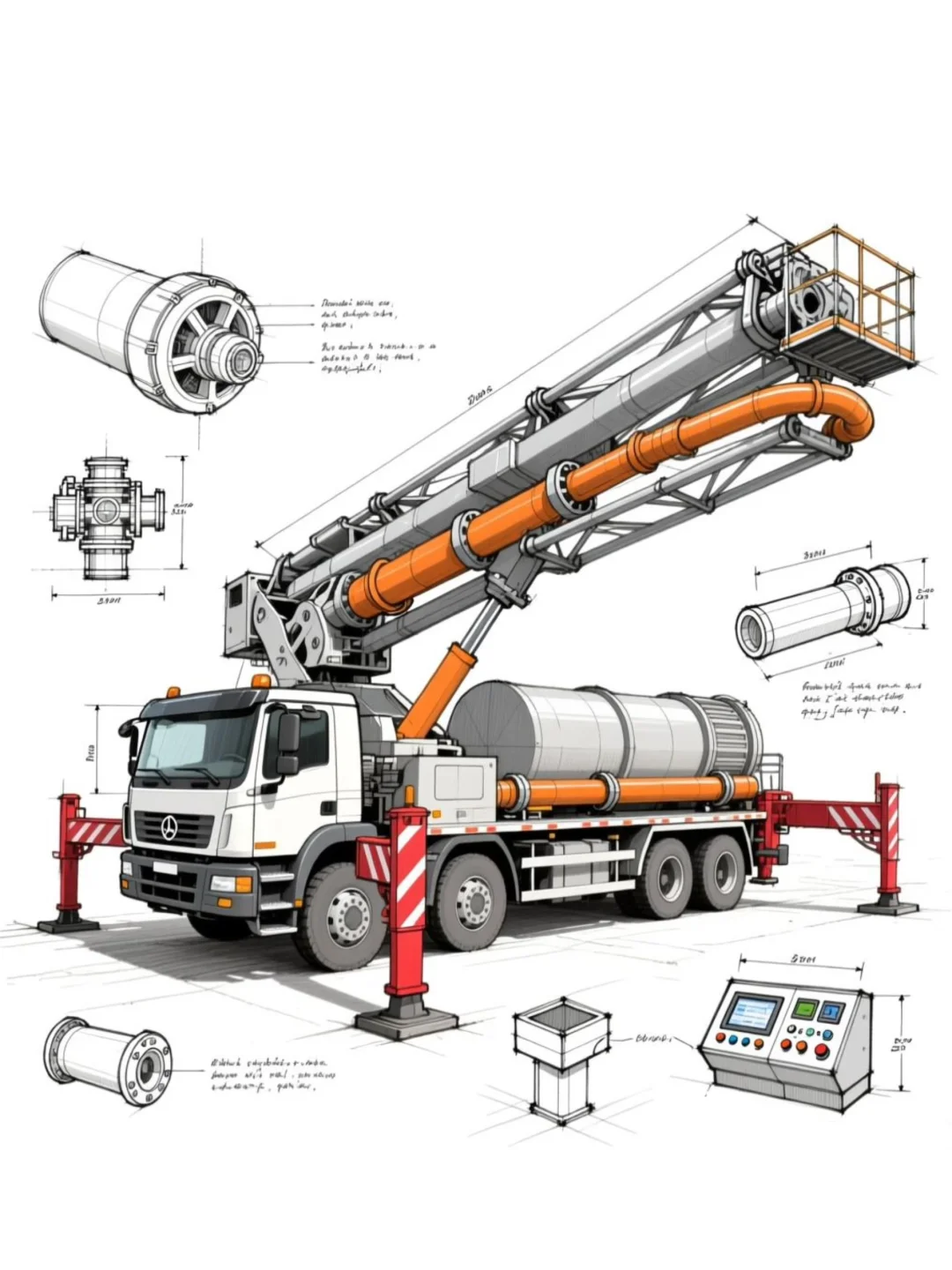 混凝土泵车·设计草稿［咒语］
