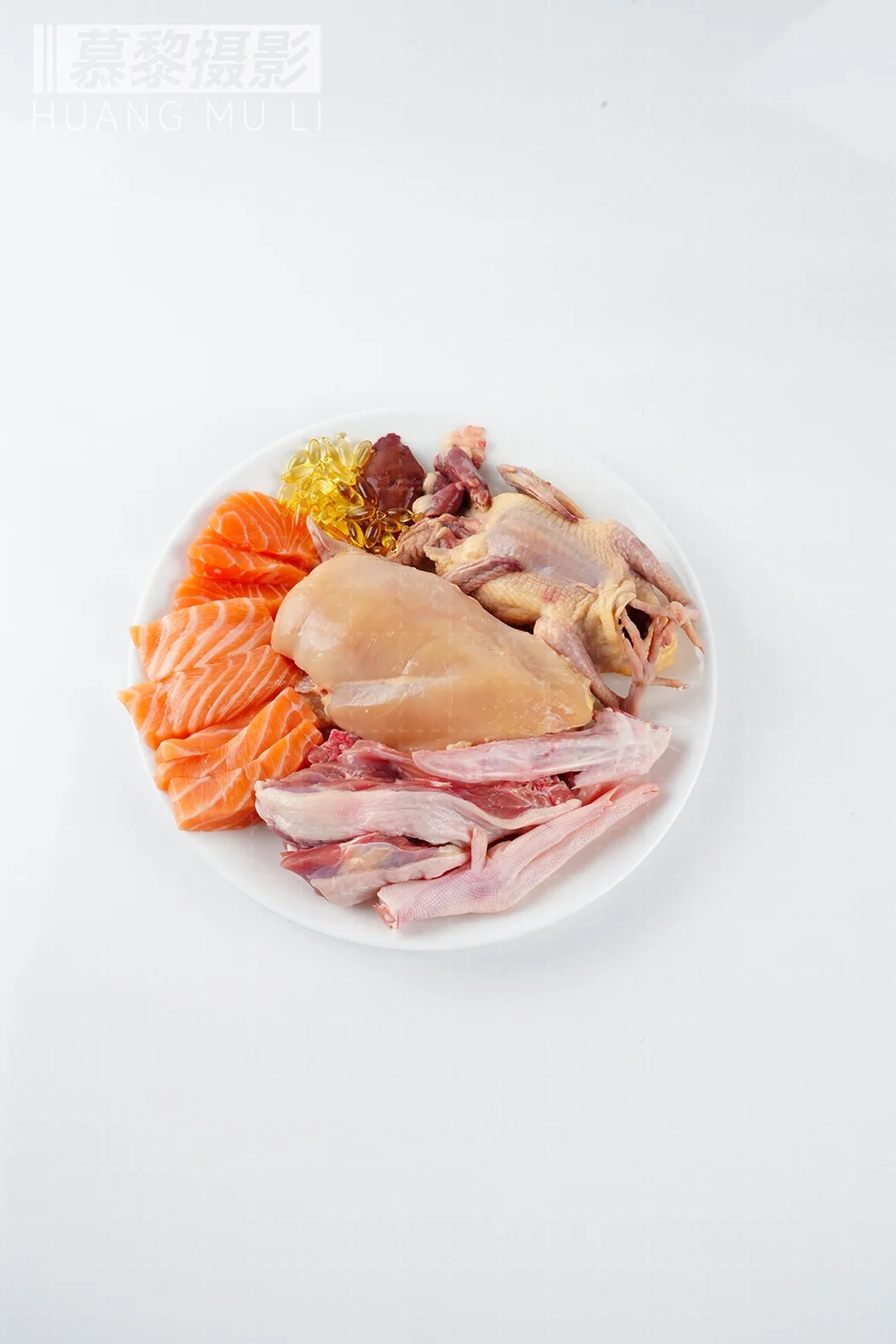 鲜肉白底图拍摄节选