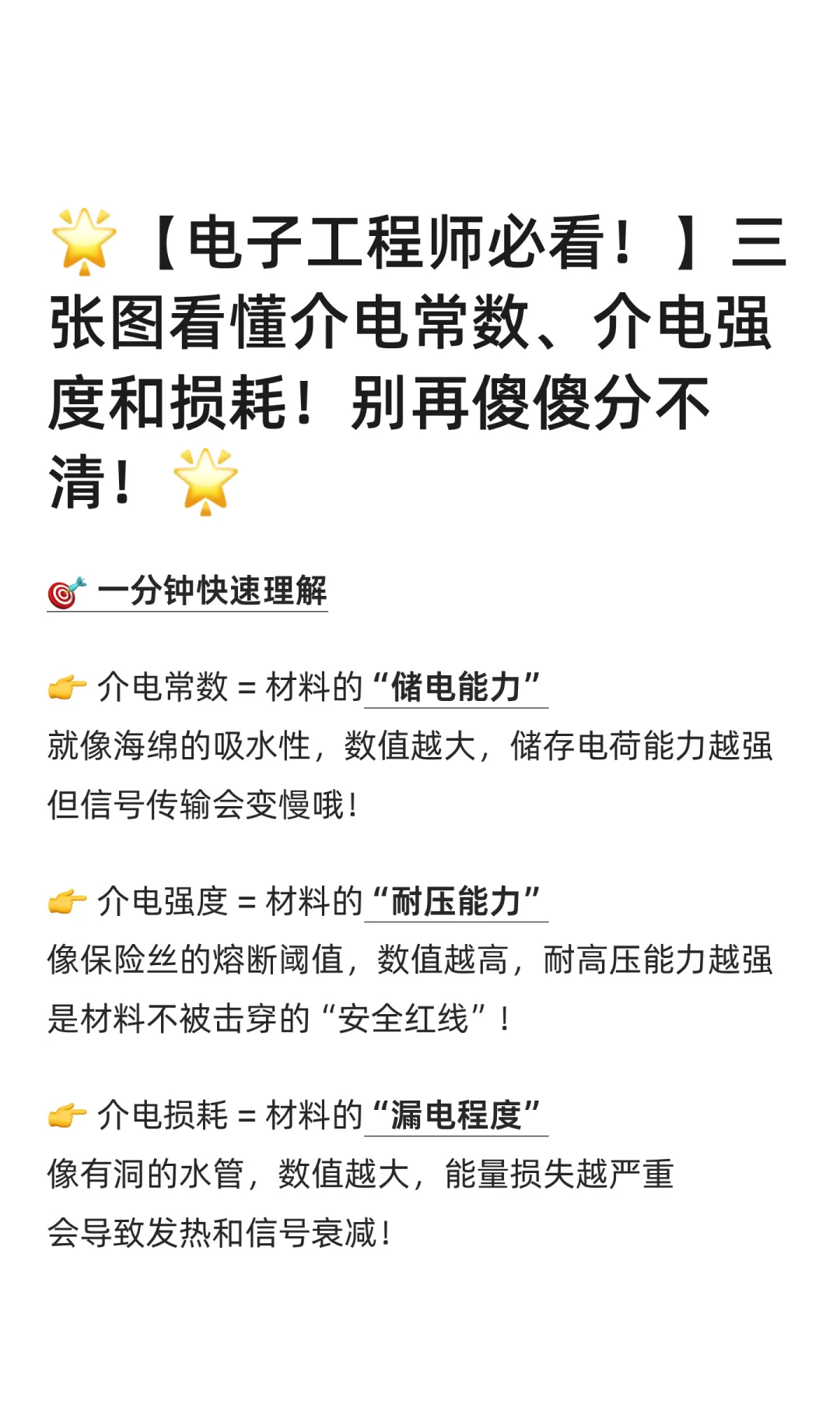 【电子工程师必看！】三张图看懂介电参数