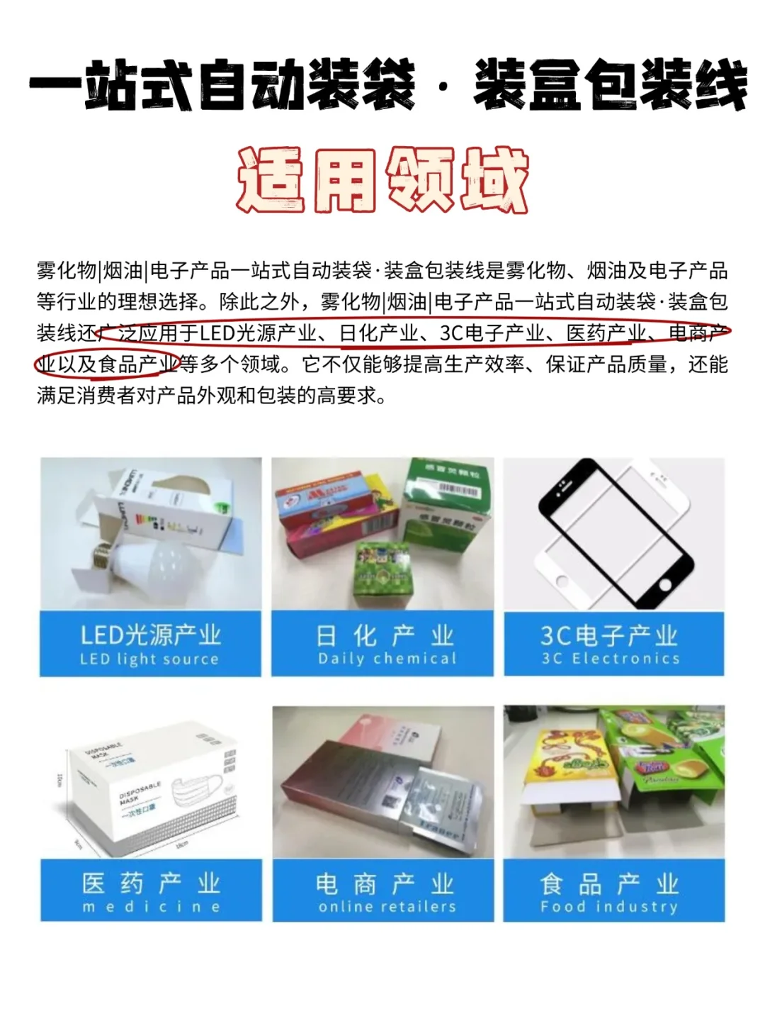 宝藏发现！雾化物|烟油|电子产品自动包装线