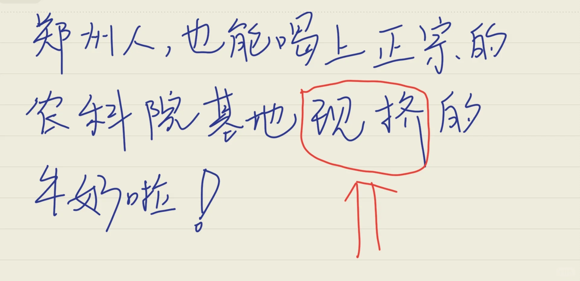 能喝到的正宗农科院现挤鲜奶啦！！