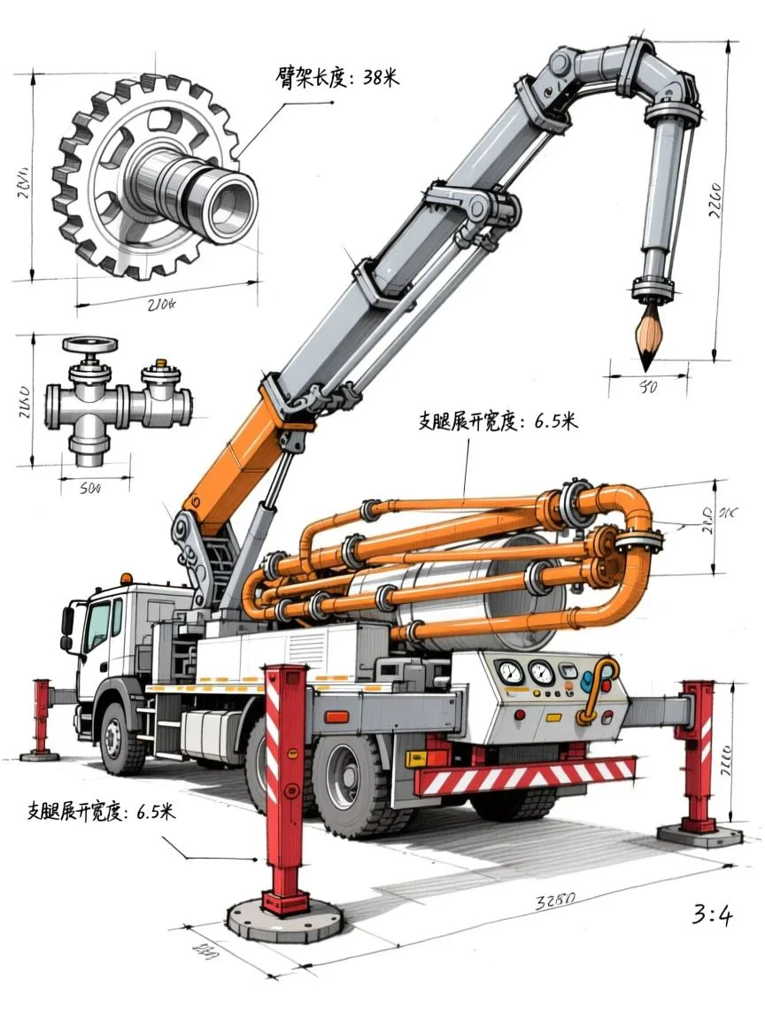 混凝土泵车·设计草稿［咒语］