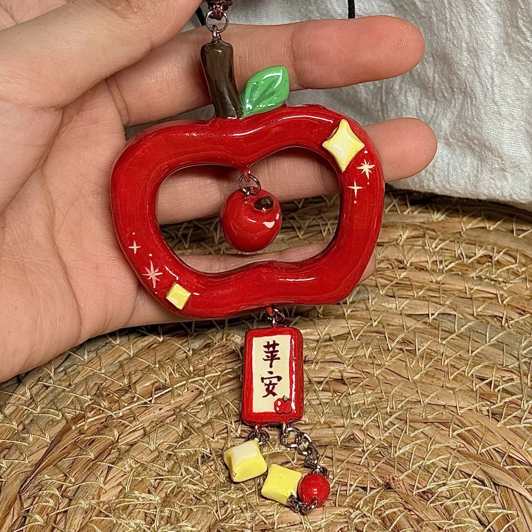 石塑粘土教程｜貌美?车挂，苹苹安安?