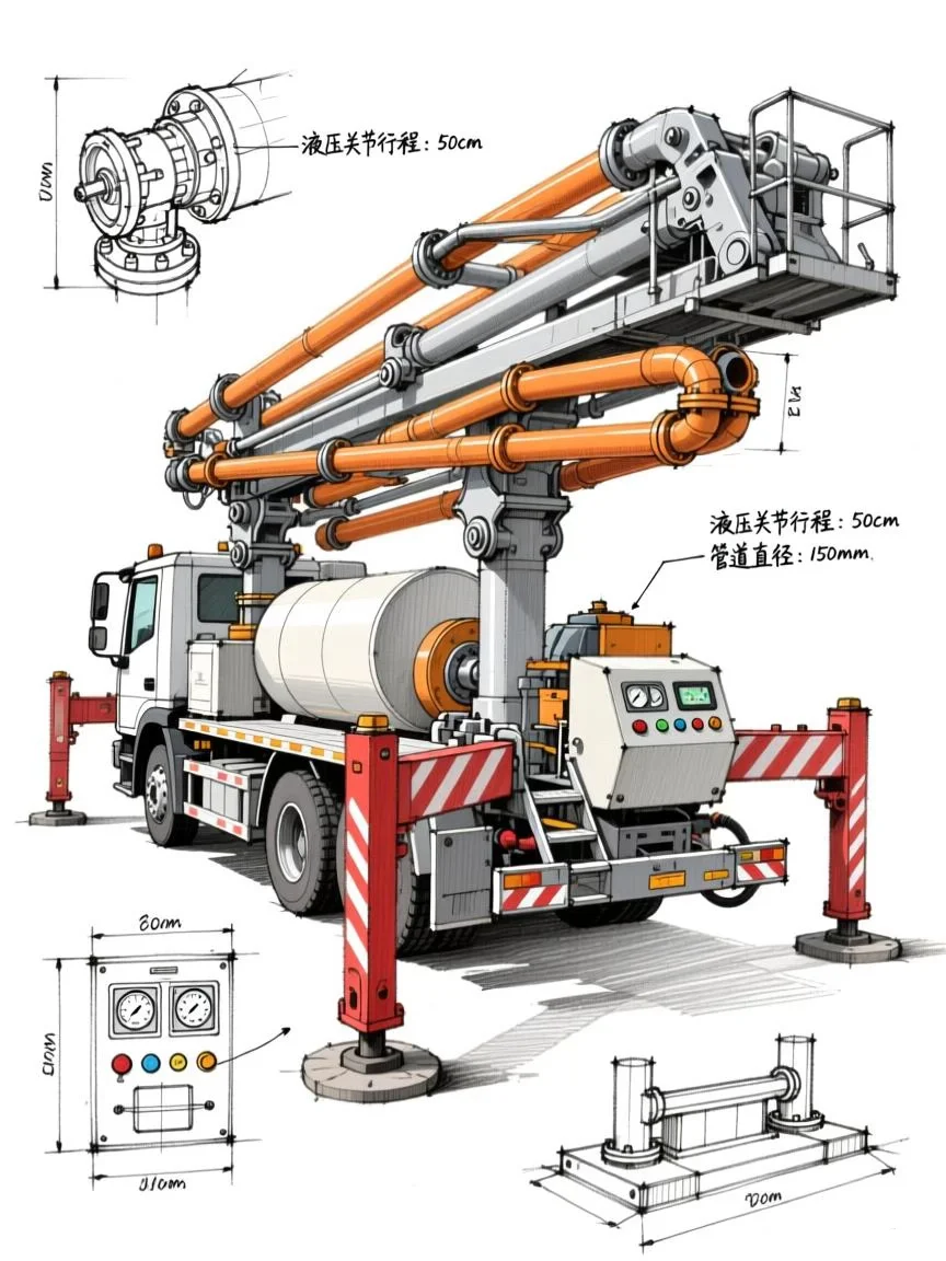 混凝土泵车·设计草稿［咒语］