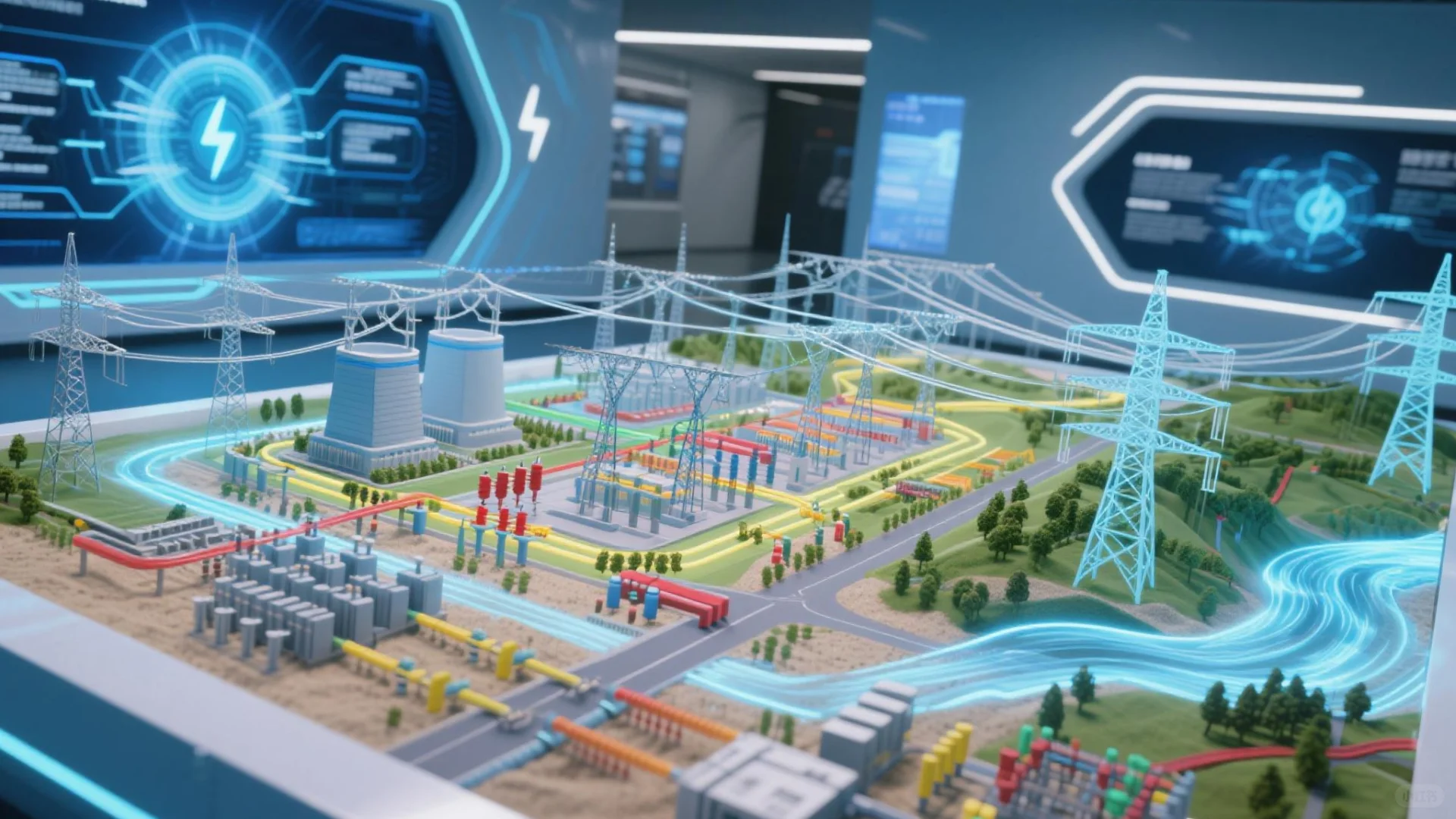 智能电网沙盘,真的很酷!