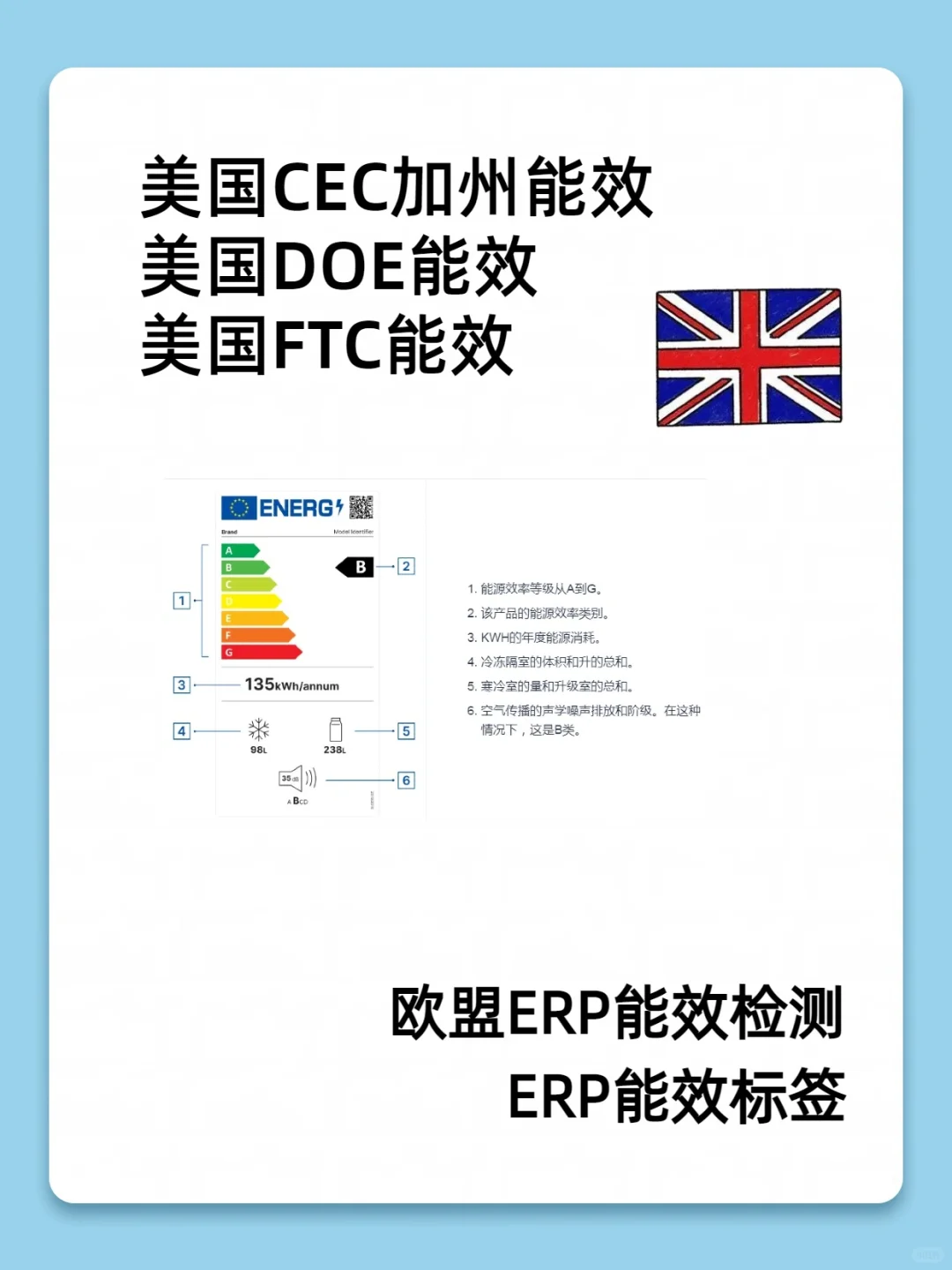 家用电子电器需要的ERP能效标签