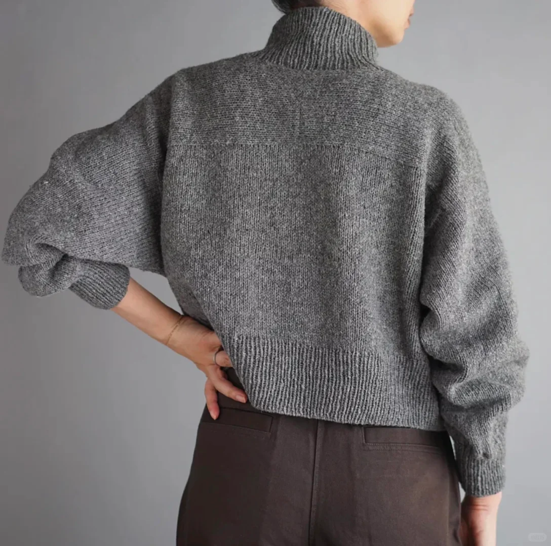 简简单单全靠版型-后背育克毛衣