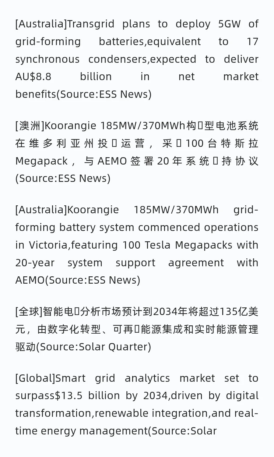 全球新能源行业动态周报July 20 – July 26