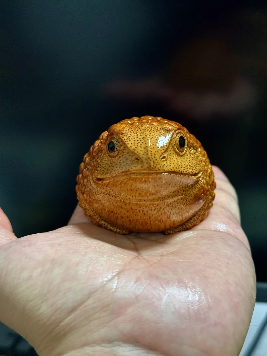 徐锦平竹根雕金蟾