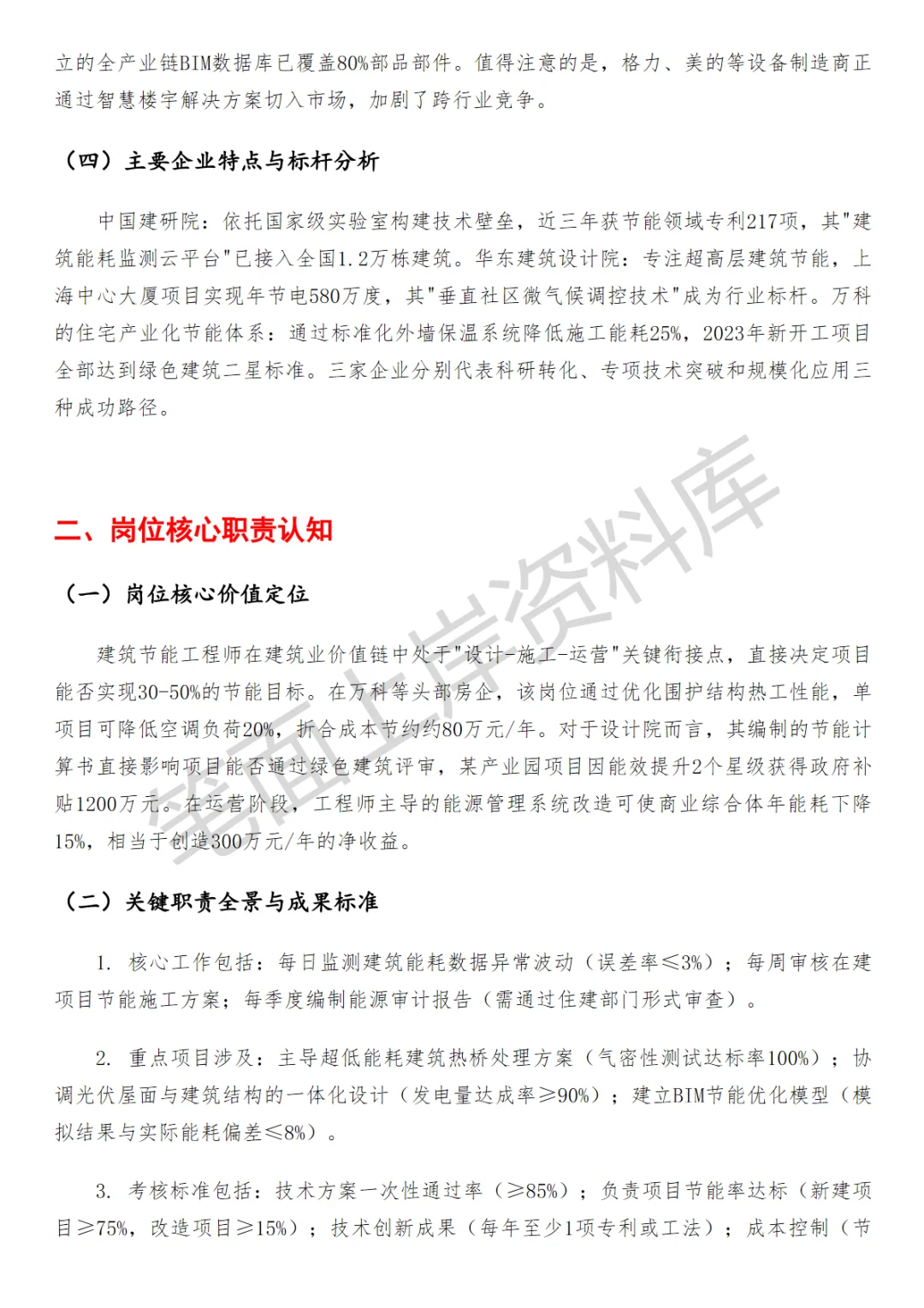 建筑业建筑节能工程师面试真题