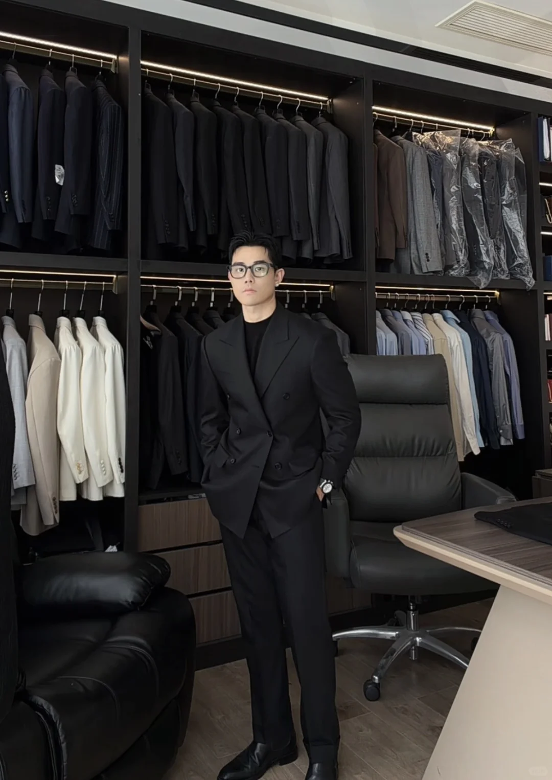 今日OOTD|一件双排扣西装穿出精英感