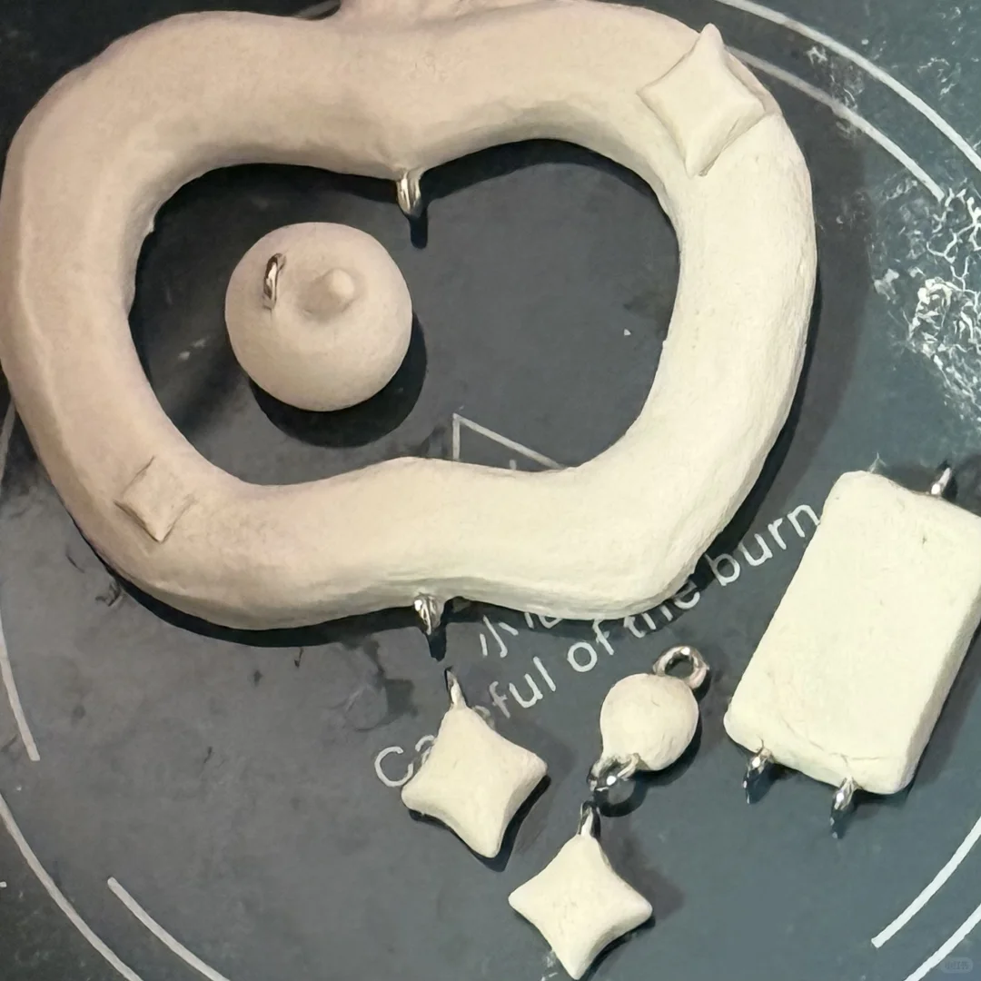 石塑粘土教程｜貌美?车挂，苹苹安安?