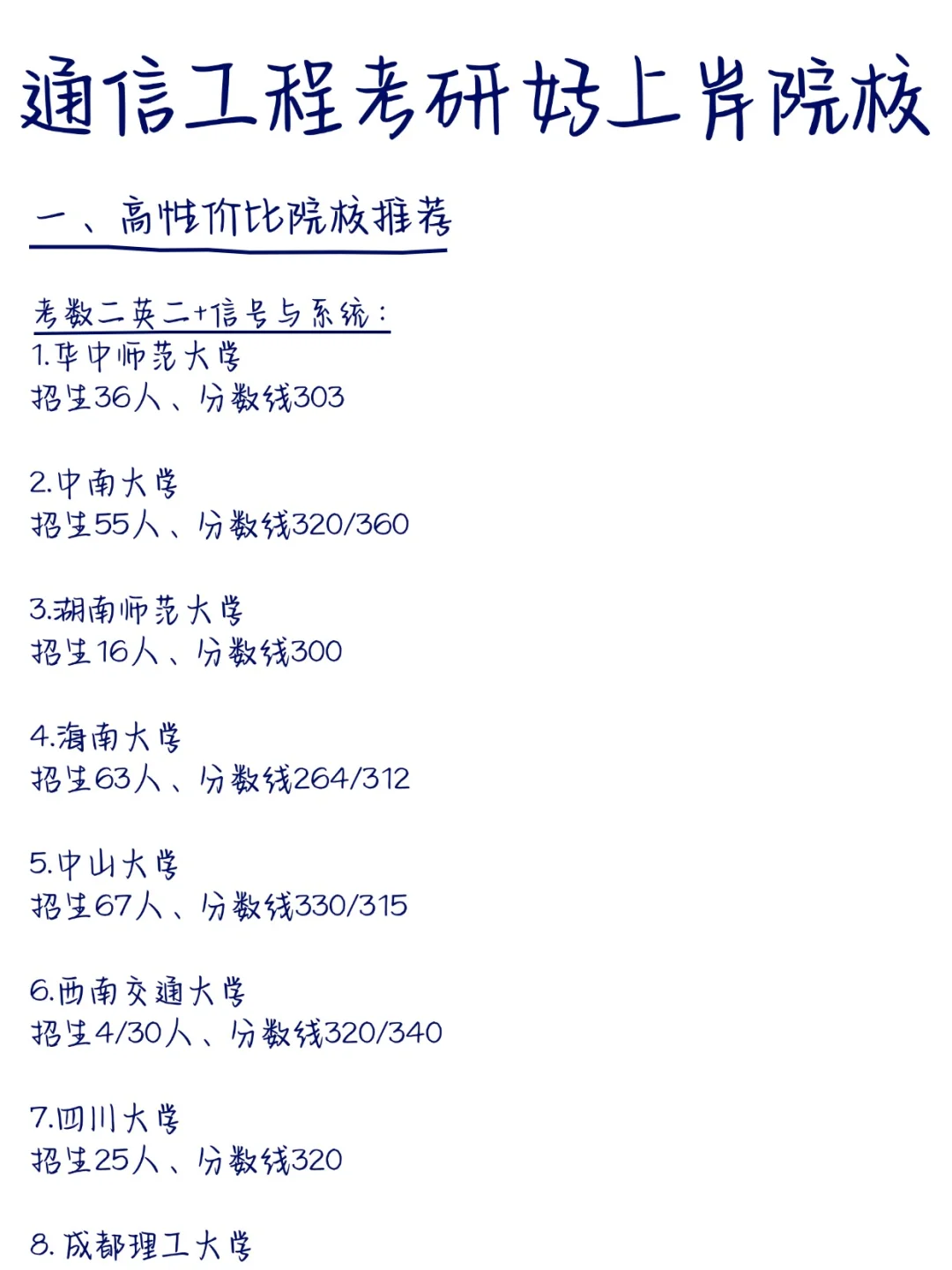 通信工程考研好上岸