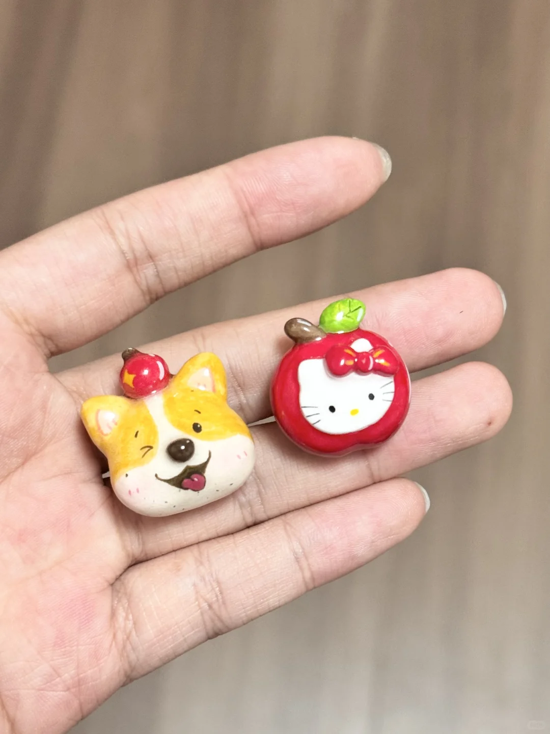 石塑粘土｜柯基??戒指