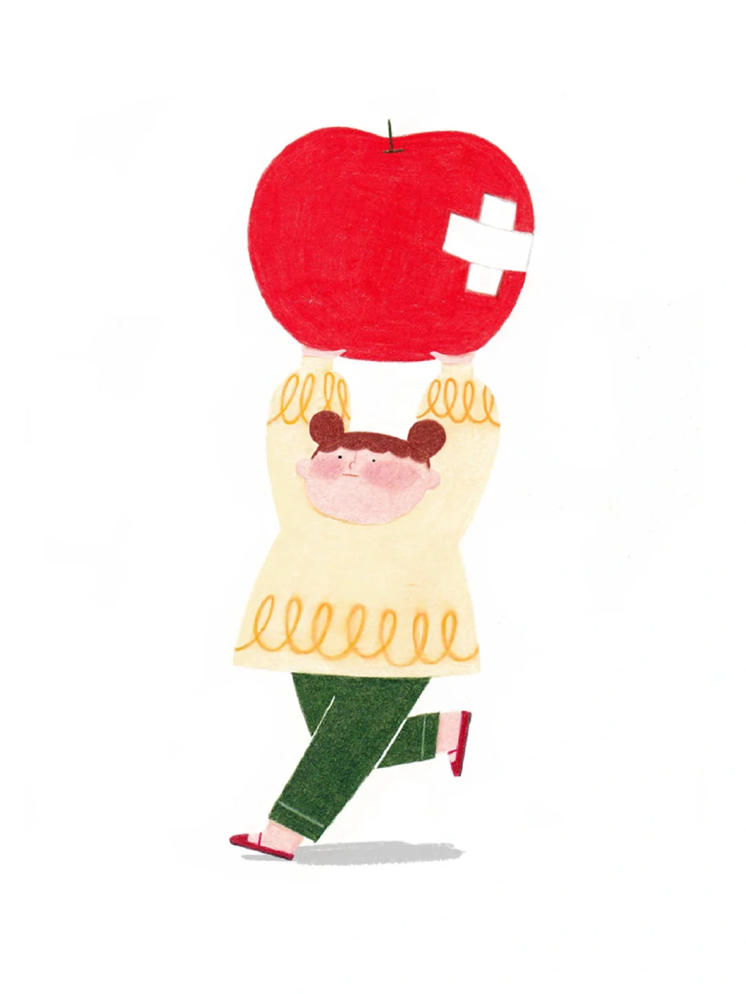 ?苹果小人｜插画转石塑黏土