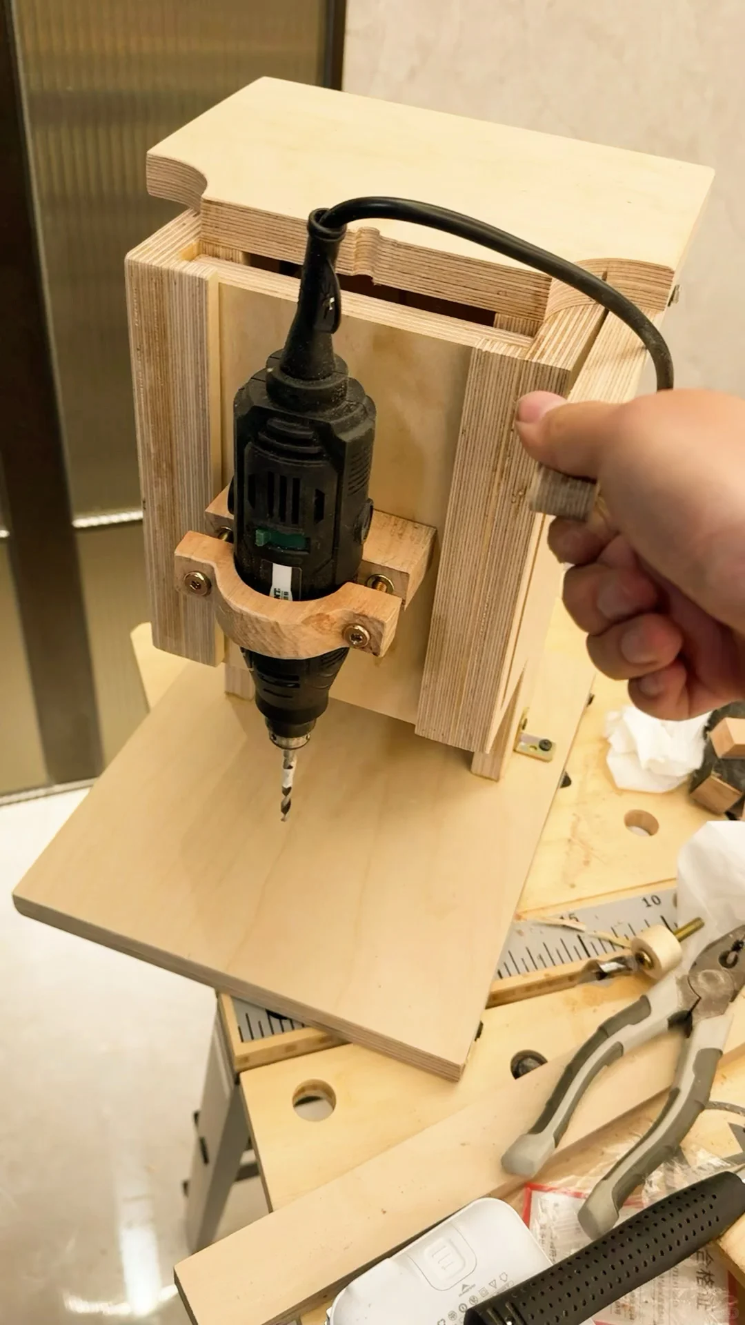 DIY台钻/铣床支架 自己做的工具真好用